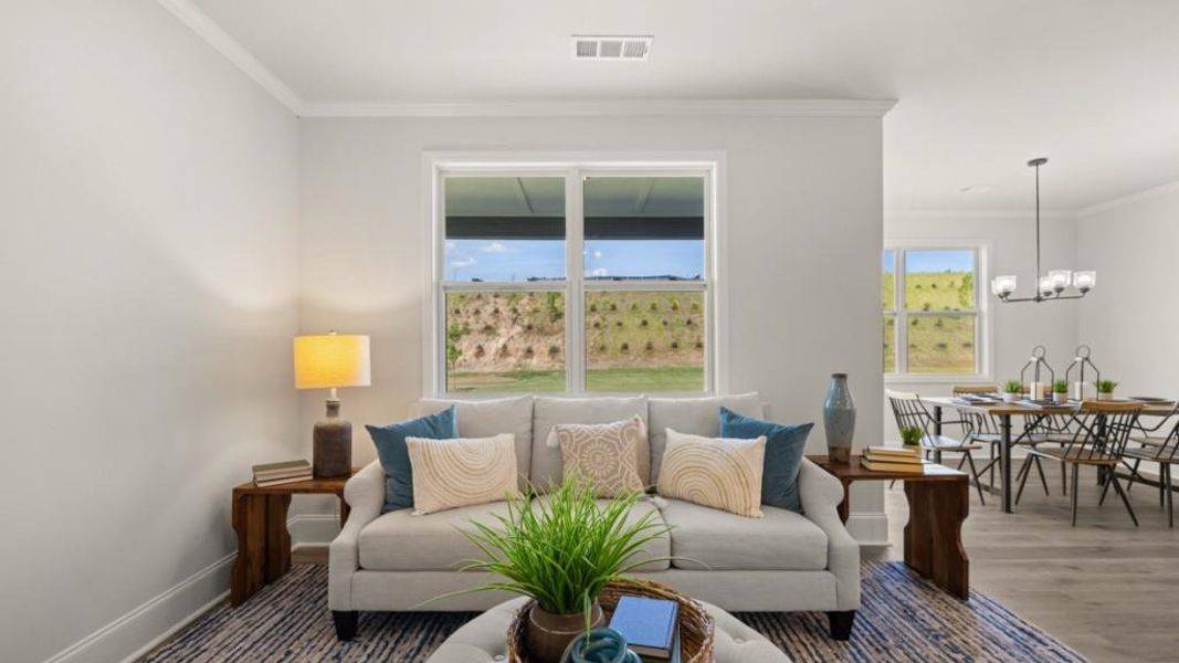 Furnished interior view inside a new home in Hamptons at Riverwood North, Dallas (Image 56).