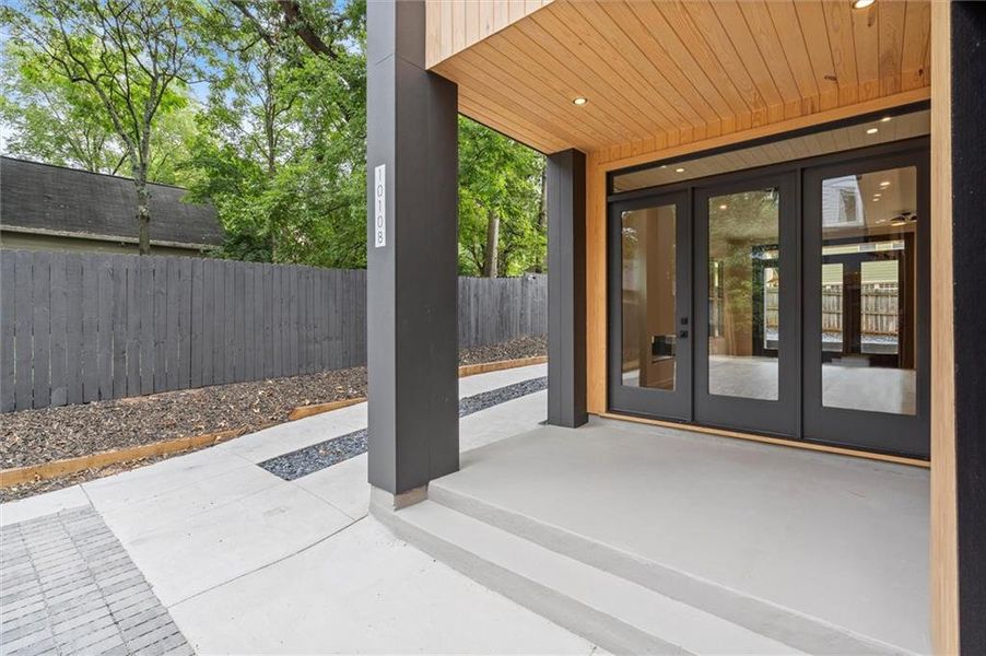 Exterior details and patio area of a home in , Atlanta (Image 30).