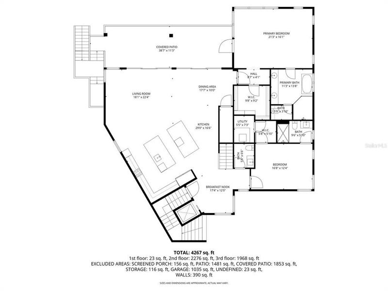 2D floor plan layout of this home in , St. Petersburg, FL (Image 34).