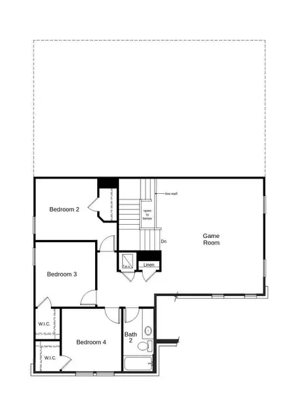 This floor plan features 4 bedrooms, 2 full baths, 1 half bath and over 2,500 square feet of living space.