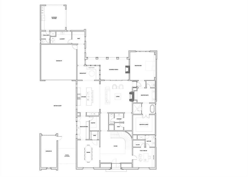 2D floor plan layout of this home in , Dallas, TX (Image 3).