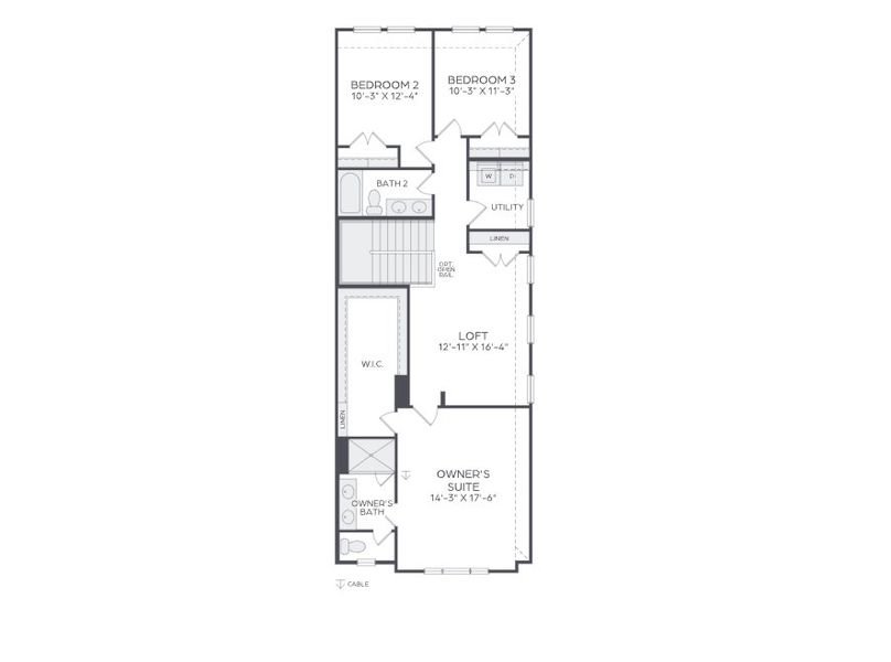 2D floor plan layout for the Alexander - modern by Cadence Homes in Karis, Crowley, TX (Image 2). 2D floor plan layout for the Alexander - modern by Cadence Homes in Karis, Crowley, TX (Image 2).