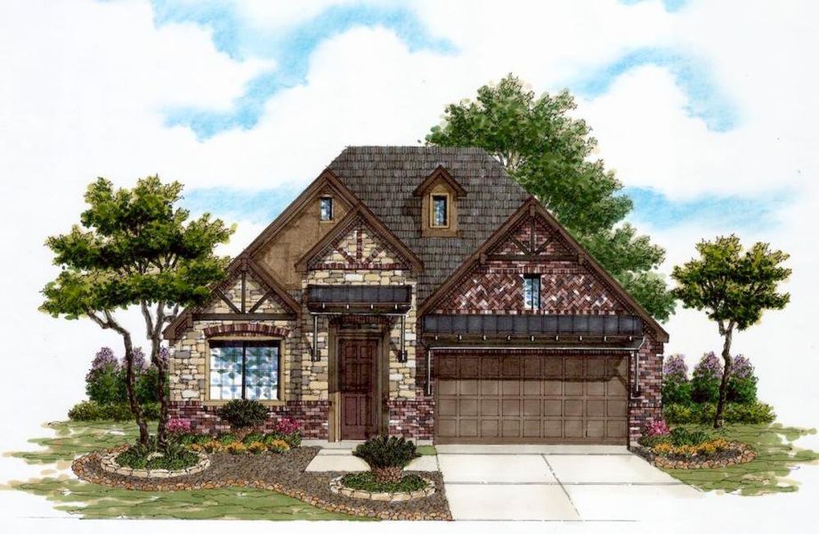 Representative rendering of the exterior for the 1977 by Texas Homes (Image 5).