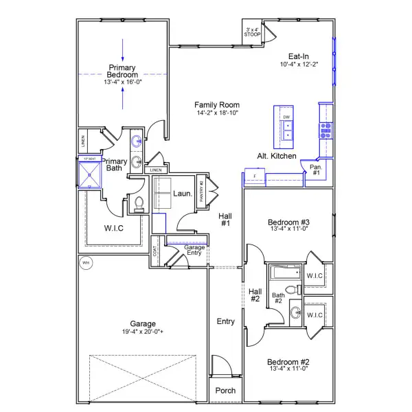2D floor plan layout of this home in Clairmont, Charlotte, NC (Image 2). 2D floor plan layout of this home in Clairmont, Charlotte, NC (Image 2).