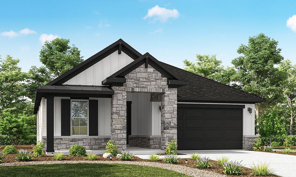 Representative exterior photo of a completed home built from the Sunflower by Caldwell Homes in Chambers Creek, Willis, TX (Image 2). Representative exterior photo of a completed home built from the Sunflower by Caldwell Homes in Chambers Creek, Willis, TX (Image 2).