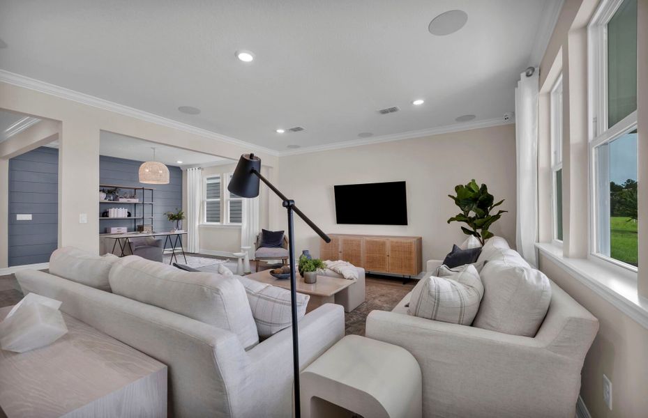 Representative furnished interior of a home built from the Yorkshire by Pulte Homes in Seminole Palms, Palm Coast (Image 34).