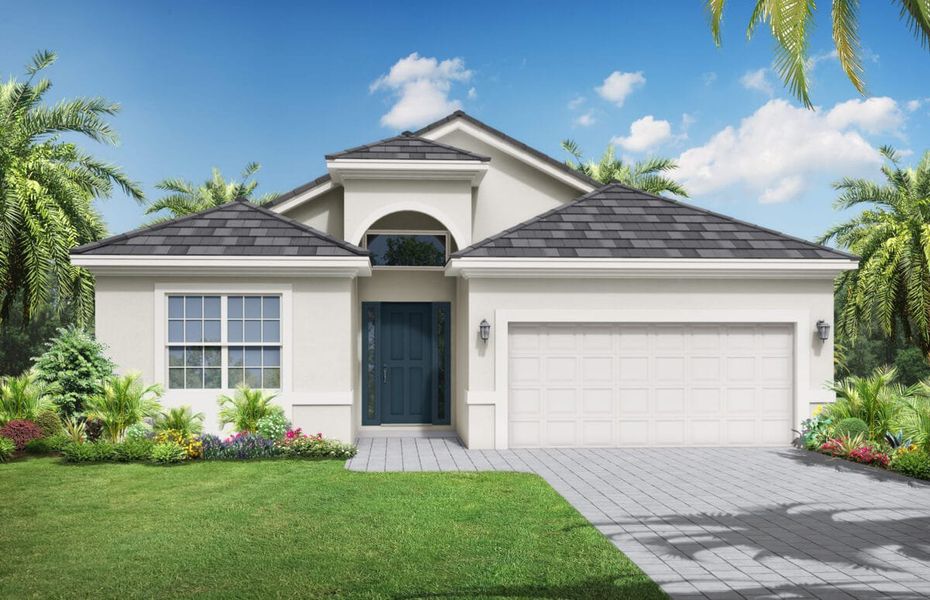 Representative exterior photo of a completed home built from the Grenada 2 by Medallion Home in The Willows, Parrish, FL (Image 10).