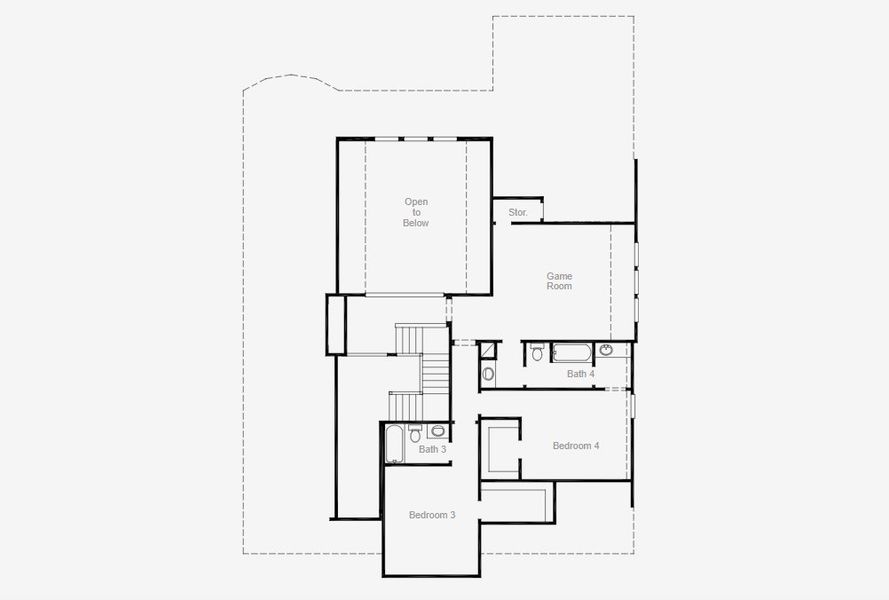 2D floor plan layout of this home in Wildflower Ranch, Fort Worth, TX (Image 5).