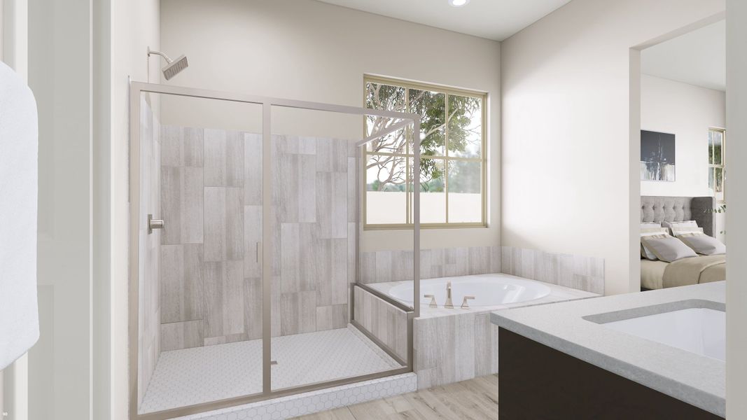 Representative furnished interior of a home built from the Calderwood Plan 4504 by Tri Pointe Homes in Terraza, San Tan Valley (Image 9).