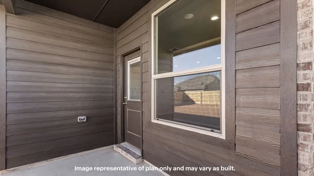 Exterior details and patio area of a home in Mustang Ridge, Andrews (Image 3).