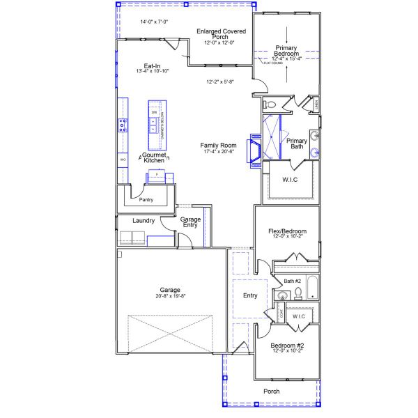 2D floor plan layout of this home in Arcadia, Myrtle Beach, SC (Image 3).