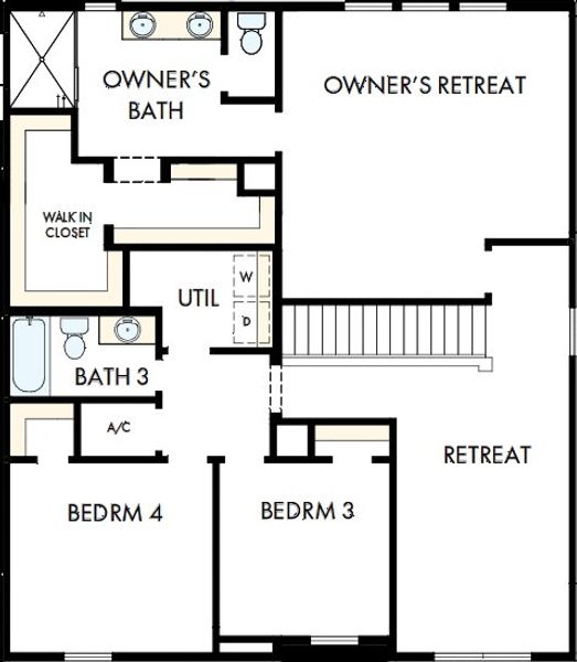2D floor plan layout of this home in Waterset Tradition Series, Apollo Beach, FL (Image 3). 2D floor plan layout of this home in Waterset Tradition Series, Apollo Beach, FL (Image 3).