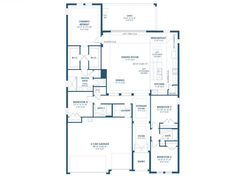 2D floor plan layout of this home in Caldera, Spring Hill, FL (Image 4).