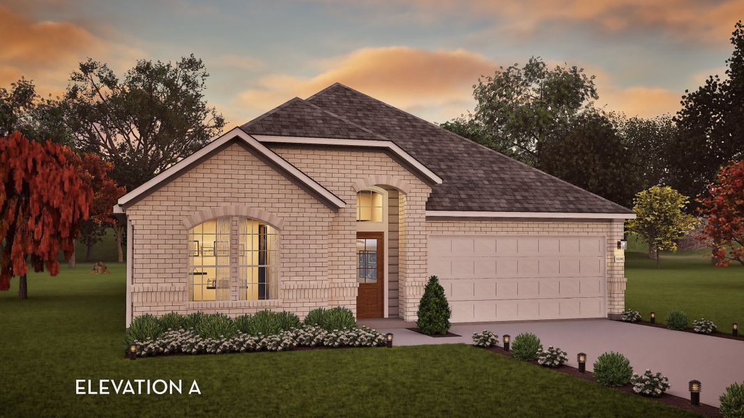 Front exterior of a new home in Pecan Estates, Crosby, TX, highlighting curb appeal (Image 1). Front exterior of a new home in Pecan Estates, Crosby, TX, highlighting curb appeal (Image 1).