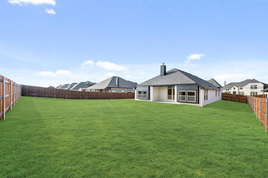 Exterior details and patio area of a home in Sunrise at Garden Valley, Waxahachie (Image 4).