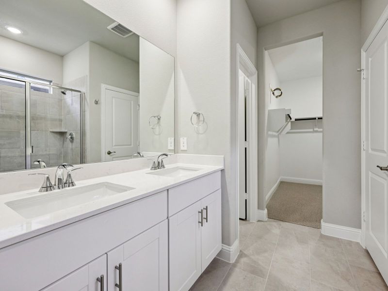 Furnished interior view inside a new home in Parks at Foster Crossing - Spring Series, Anna (Image 8). Furnished interior view inside a new home in Parks at Foster Crossing - Spring Series, Anna (Image 8).