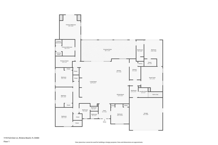 2D floor plan layout of this home in , Riviera Beach, FL (Image 5).