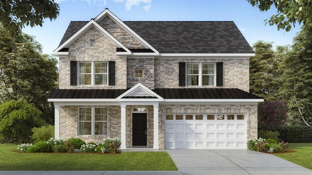 Front exterior of a new home in Westland, Bogart, GA, highlighting curb appeal (Image 1). Front exterior of a new home in Westland, Bogart, GA, highlighting curb appeal (Image 1).