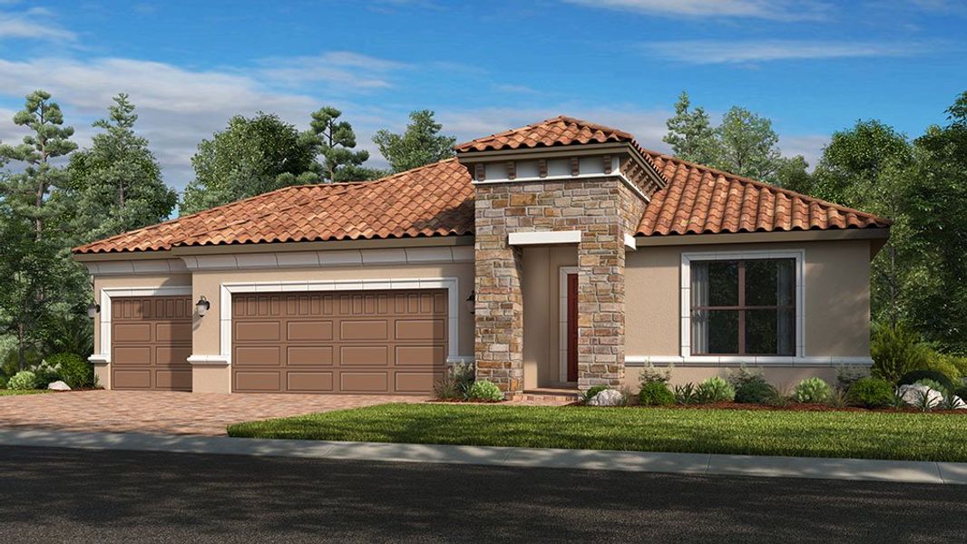 Representative exterior photo of a completed home built from the Dolcetto by Taylor Morrison in Cape Coral Premier, Cape Coral, FL (Image 4).