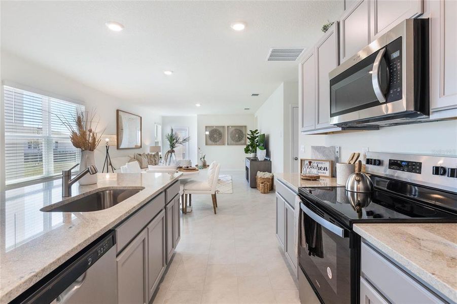 Furnished interior view inside a new home in , Umatilla (Image 8). Furnished interior view inside a new home in , Umatilla (Image 8).