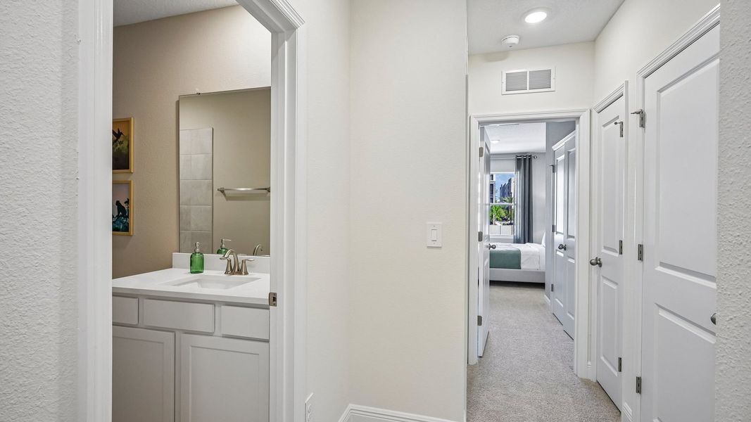 Representative furnished interior of a home built from the Ballantyne by D.R. Horton in Sanctuary at Citrus Park Townhomes, Tampa (Image 24). Representative furnished interior of a home built from the Ballantyne by D.R. Horton in Sanctuary at Citrus Park Townhomes, Tampa (Image 24).