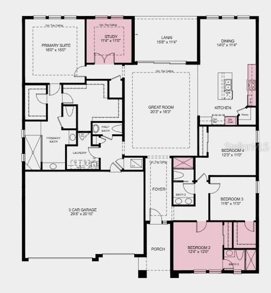 2D floor plan layout of this home in Ardisia Park, New Smyrna Beach, FL (Image 4). 2D floor plan layout of this home in Ardisia Park, New Smyrna Beach, FL (Image 4).