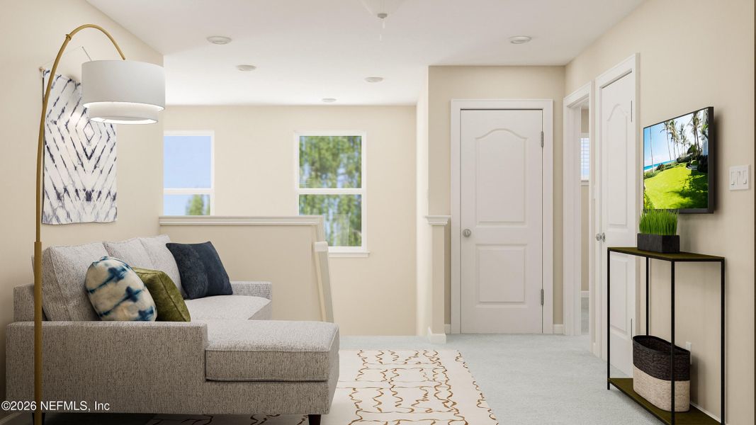Furnished interior view inside a new home in Silver Falls Single Family at SilverLeaf, St. Augustine (Image 14). Furnished interior view inside a new home in Silver Falls Single Family at SilverLeaf, St. Augustine (Image 14).