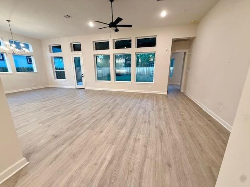 12 ft ceilings enhance the large open space of the Living and dining areas! 12 ft ceilings enhance the large open space of the Living and dining areas!