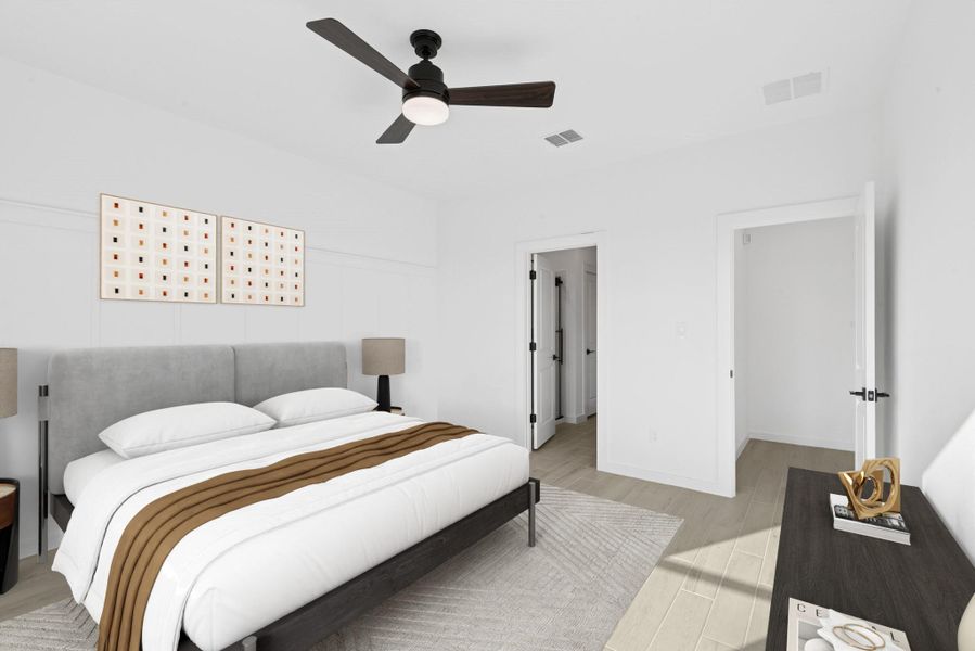 Spacious primary suite (*Photo not of actual home and used for illustration purposes only.)