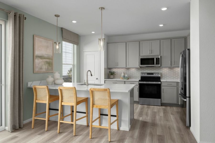 Furnished interior in a model home at Windler Wildflower in Aurora (Image 8).