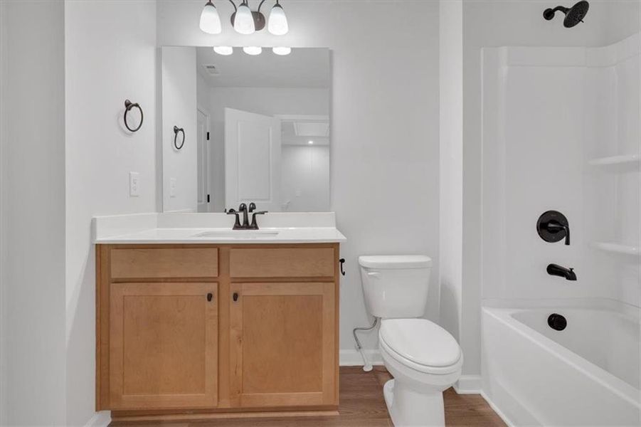 Furnished interior view inside a new home in Village Green, Adairsville (Image 7). Furnished interior view inside a new home in Village Green, Adairsville (Image 7).