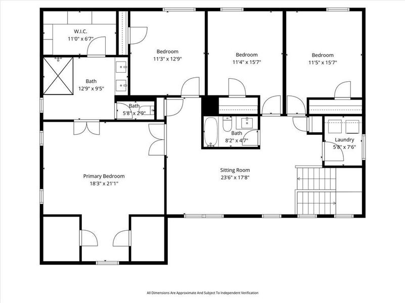 2D floor plan layout of this home in Enclave at Brookside Crossing, Auburn, GA (Image 7).