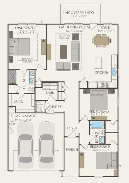 Centex Homes, Rayburn/HC104 floor plan