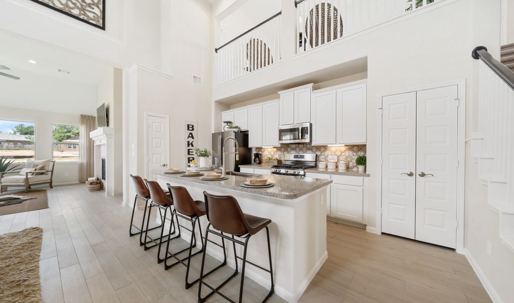 Two-story kitchen