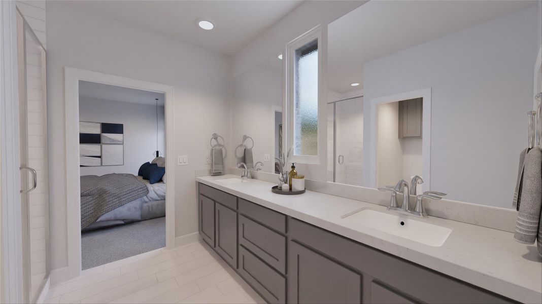 Furnished interior view inside a new home in Oakberry Trails, Waller (Image 8).