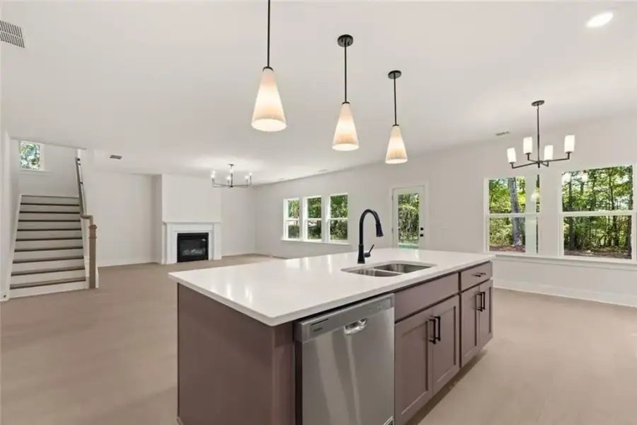 Furnished interior view inside a new home in , Flowery Branch (Image 12).
