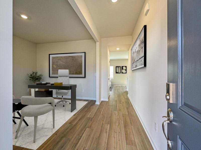 Furnished interior view inside a new home in Nelson's Creek, Mocksville (Image 3). Furnished interior view inside a new home in Nelson's Creek, Mocksville (Image 3).