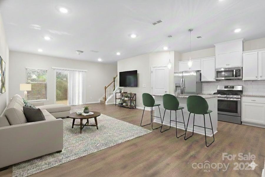 Furnished interior view inside a new home in Secrest Landing, Monroe (Image 5). Furnished interior view inside a new home in Secrest Landing, Monroe (Image 5).