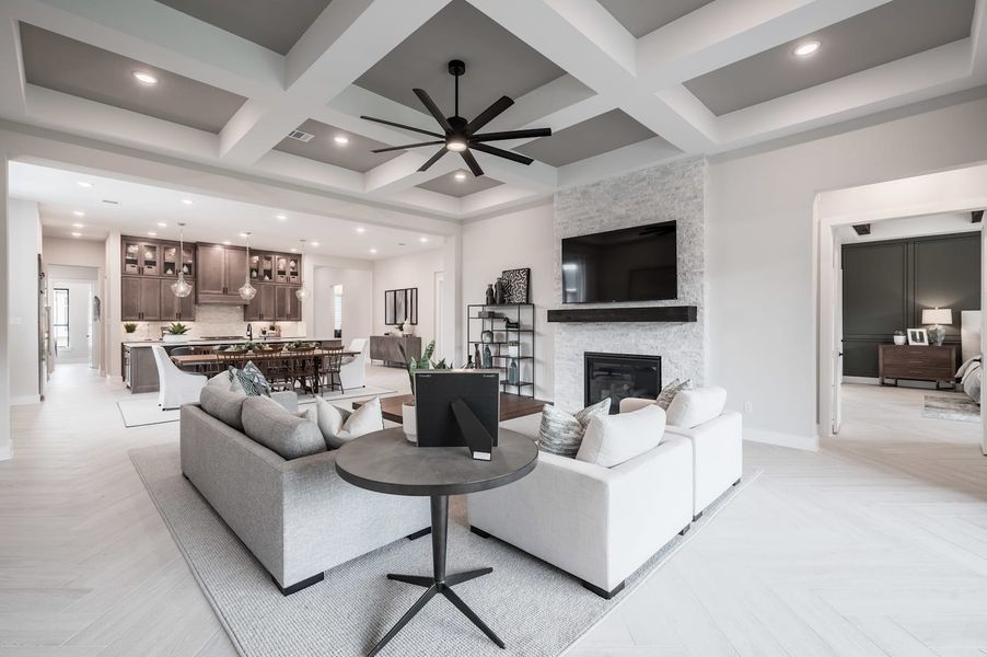 Representative furnished interior of a home built from the Carignan by Tri Pointe Homes in Woodson’s Reserve, Spring (Image 6).