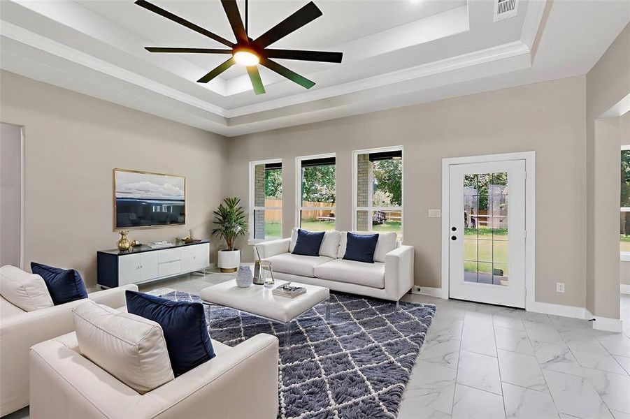 Furnished interior view inside a new home in , Fort Worth (Image 10).
