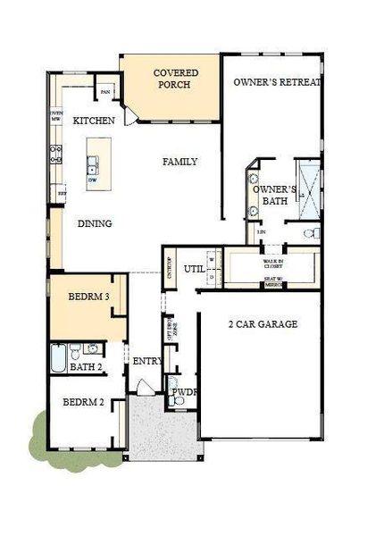 2D floor plan layout of this home in Encore at Streamside - Tradition Series, Waxhaw, NC (Image 3). 2D floor plan layout of this home in Encore at Streamside - Tradition Series, Waxhaw, NC (Image 3).