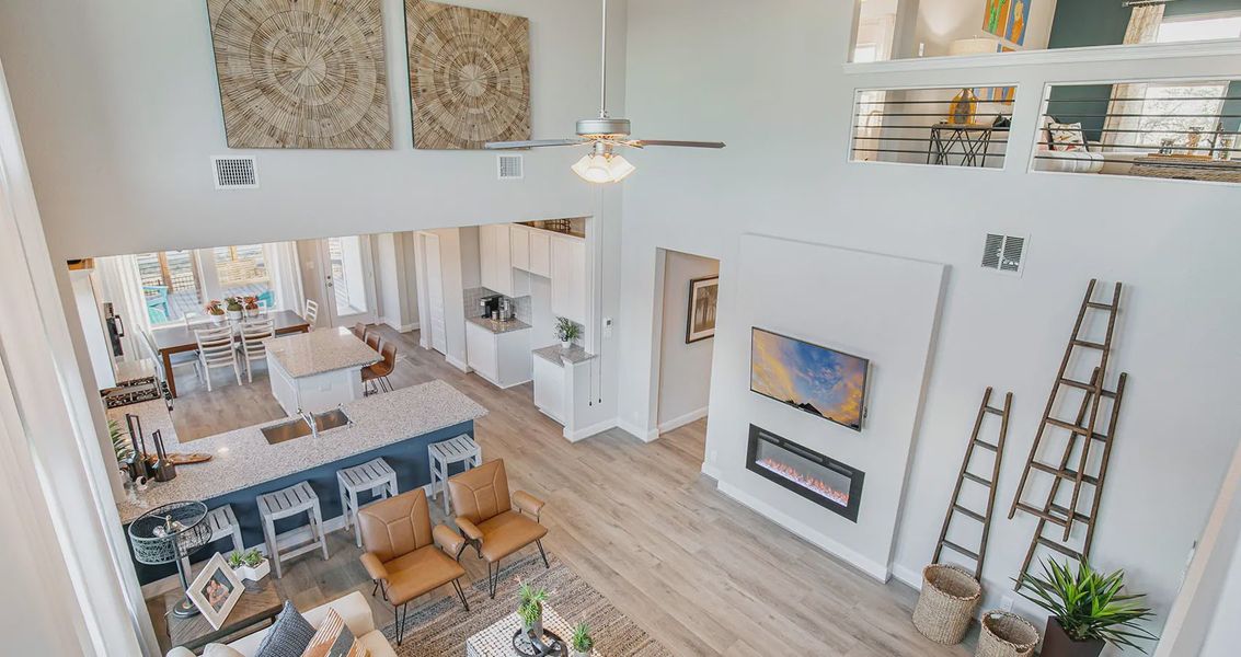Representative furnished interior of a home built from the Lyndon by Chesmar Homes in Meyer Ranch, New Braunfels (Image 10).