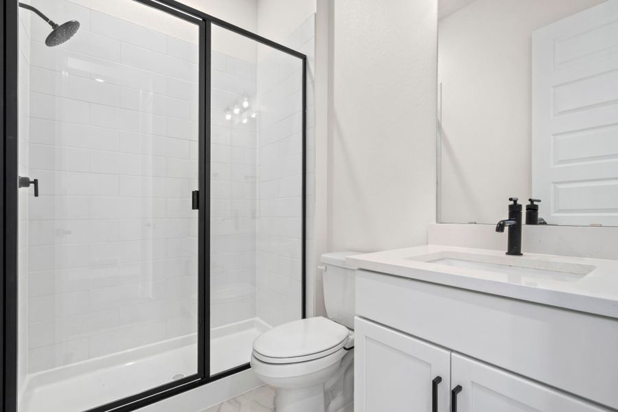Furnished interior view inside a new home in Kitchel Lake at Serratoga Falls, Timnath (Image 6).