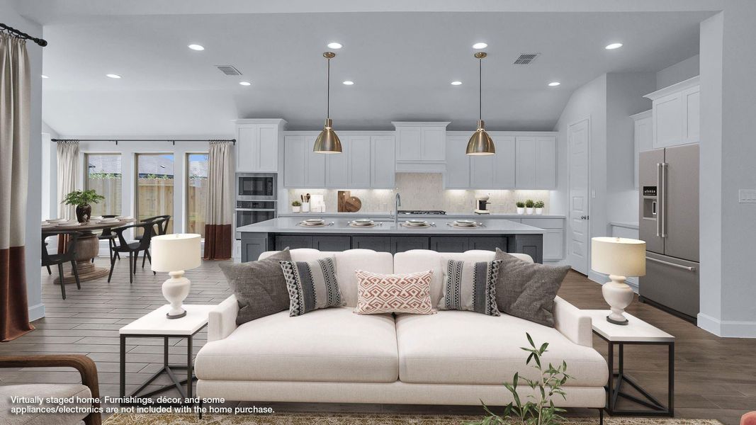 Furnished interior view inside a new home in Riceland 60', Mont Belvieu (Image 5). Furnished interior view inside a new home in Riceland 60', Mont Belvieu (Image 5).