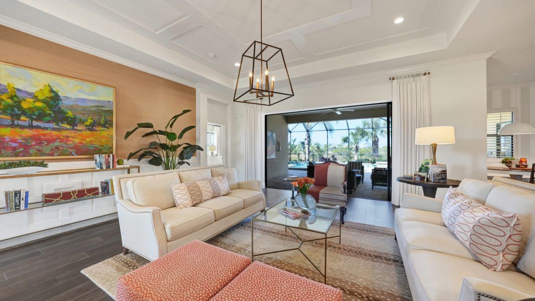 Representative furnished interior of a home built from the Sanibel 2 by Neal Communities in Boca Royale Golf & Country Club at Wellen Park, Englewood (Image 11).