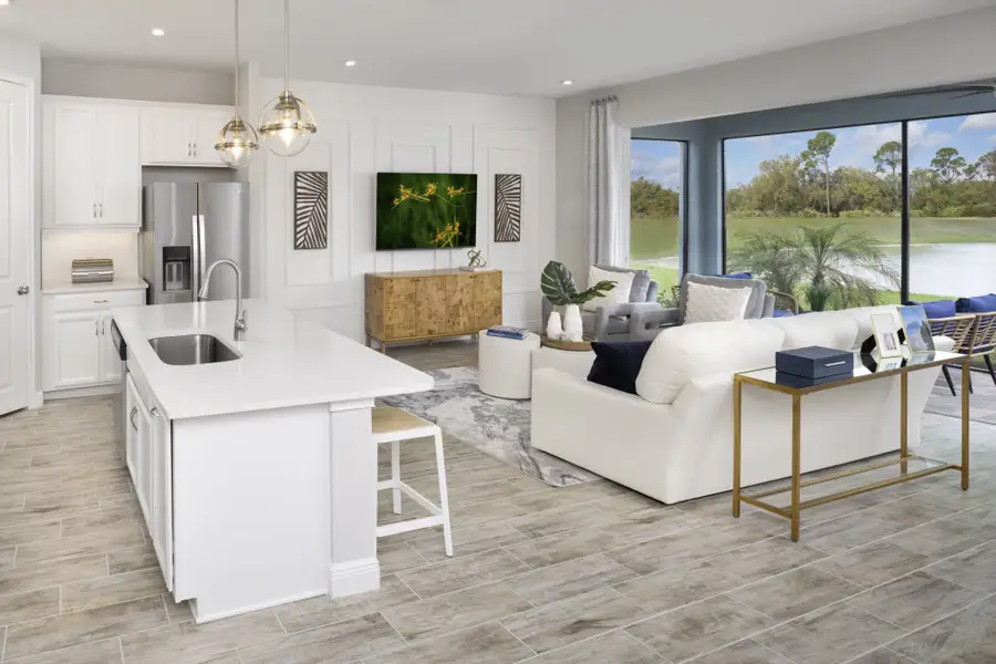 Furnished interior view inside a new home in Windwater, Parrish (Image 4).