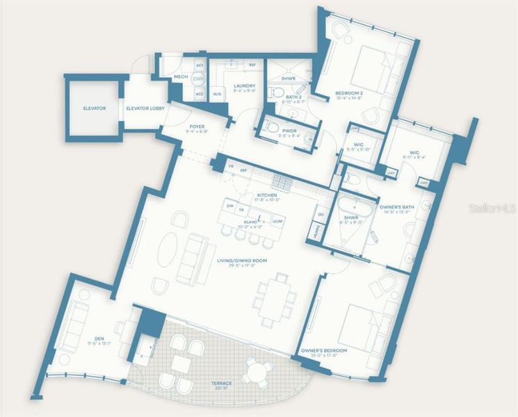 2D floor plan layout of this home in , Sarasota, FL (Image 4). 2D floor plan layout of this home in , Sarasota, FL (Image 4).