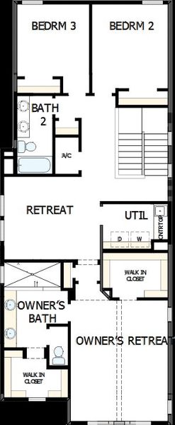 2D floor plan layout of this home in Weslyn Park in Sunbridge 34', St. Cloud, FL (Image 3).
