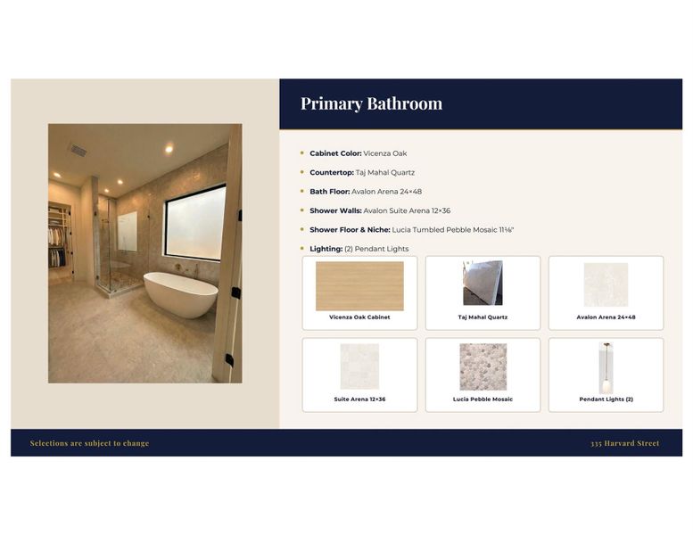 Primary Bath Selections