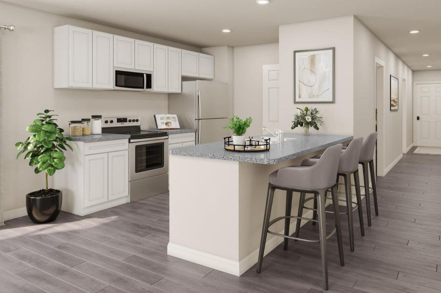 Furnished interior view inside a new home in , Wharton (Image 3).
